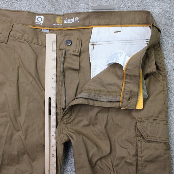 Carhartt Force Pants NWT Mens 42x30 Brown Tappen Cargo Relaxed Fit Straight - Picture 11 of 16